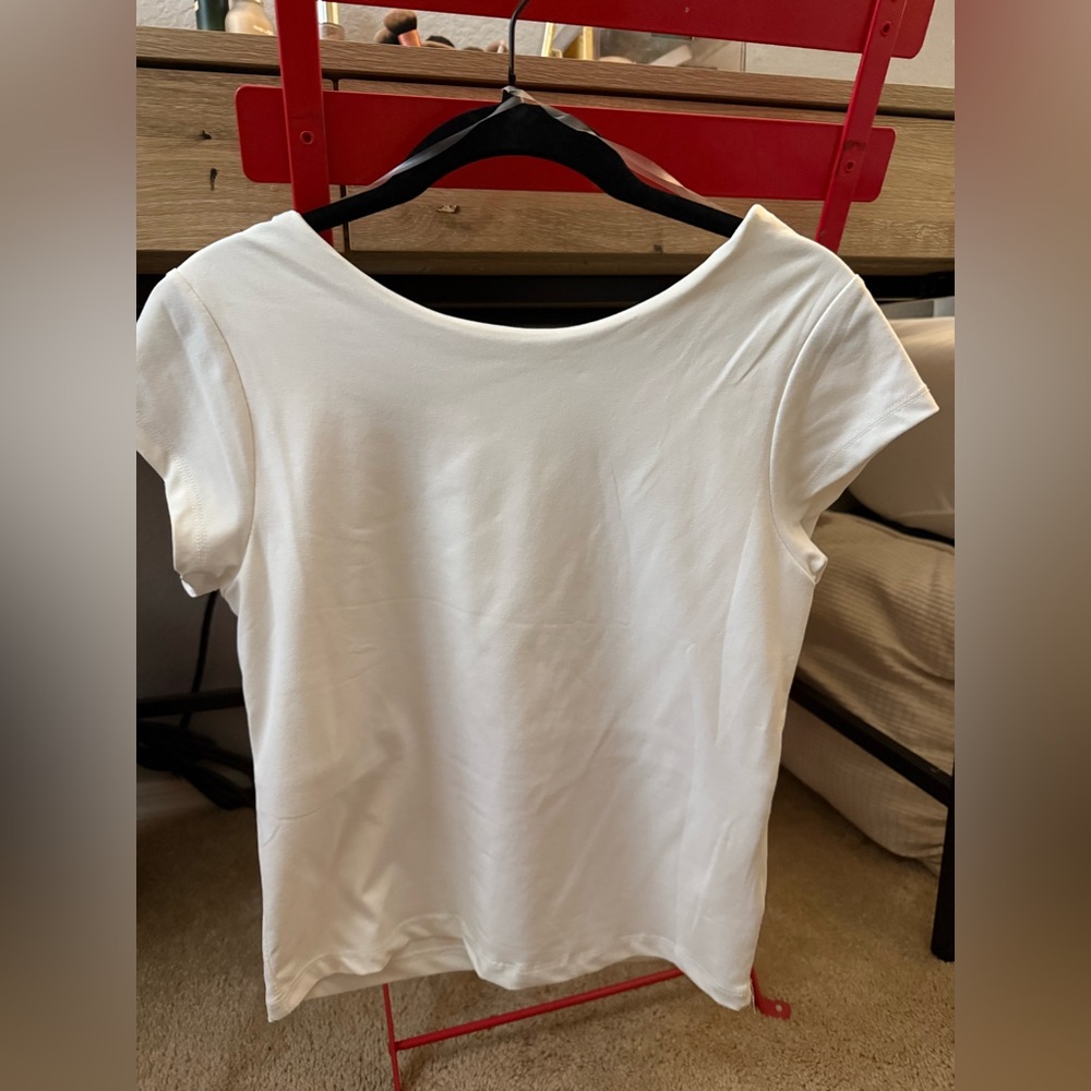 Glassons White Fitted Short Sleeve T-Shirt
